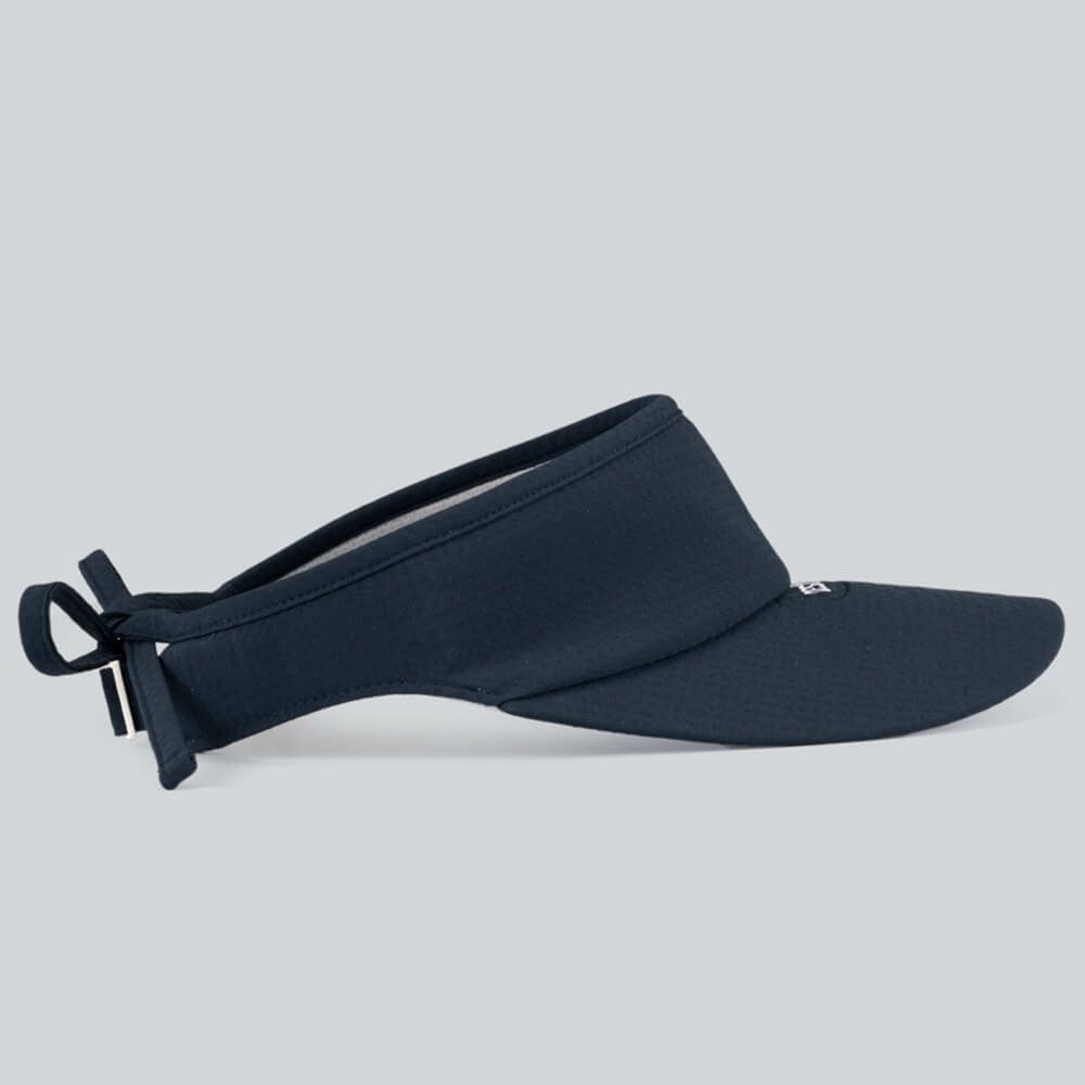 デサントゴルフ DESCENTE GOLF　レディース ワイドブリム リボン サンバイザー DG5SCP53L NV00 ネイビー　2025年モデル 詳細3