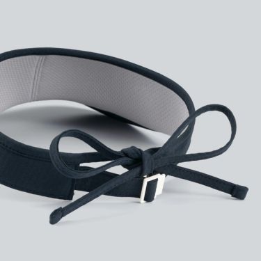 デサントゴルフ DESCENTE GOLF　レディース ワイドブリム リボン サンバイザー DG5SCP53L NV00 ネイビー　2025年モデル 詳細5