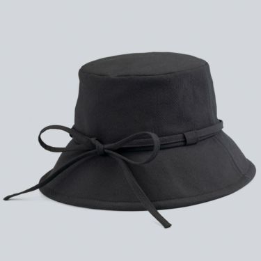 デサントゴルフ DESCENTE GOLF　レディース リボン バケットハット DG5SCP70L BK00 ブラック　2025年モデル 詳細1