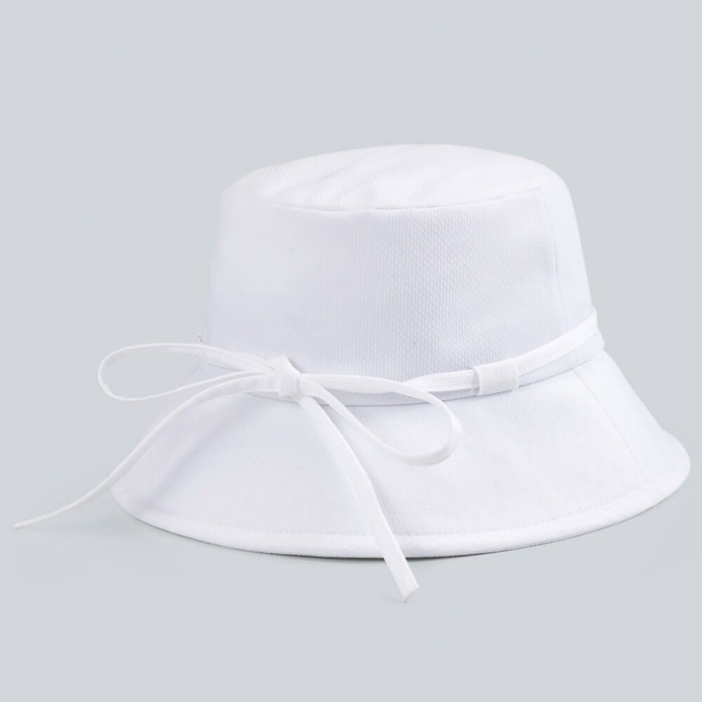 デサントゴルフ DESCENTE GOLF　レディース リボン バケットハット DG5SCP70L WH00 ホワイト　2025年モデル 詳細1