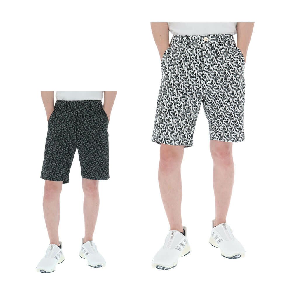 セントアンドリュース St ANDREWS　メンズ SA モノグラム柄 サッカーストレッチ ショートパンツ 042-5132553　2025年モデル