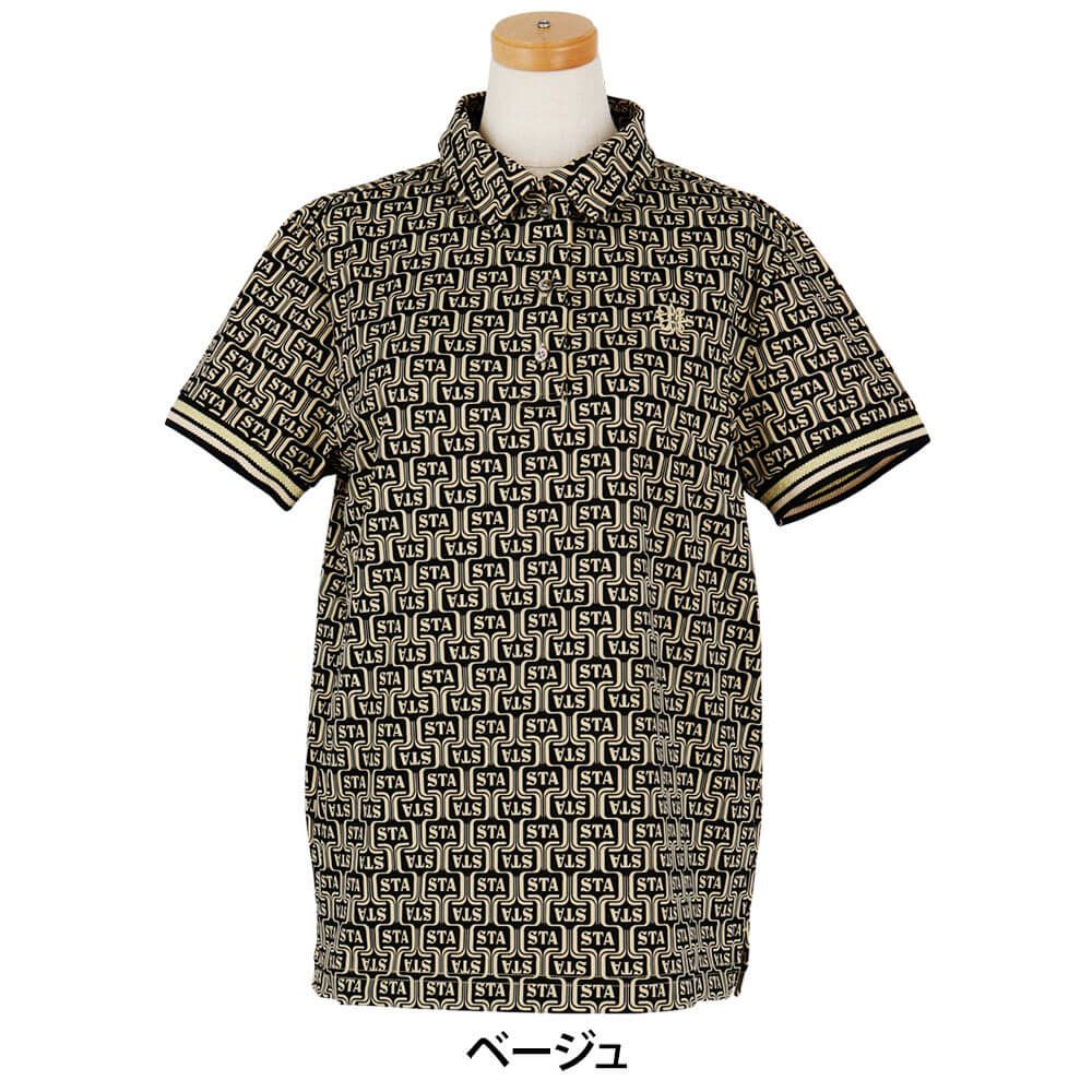 セントアンドリュース St ANDREWS　レディース ドビーメッシュ ニューウェーブ柄 半袖 ポロシャツ 043-5160558　2025年モデル 詳細2