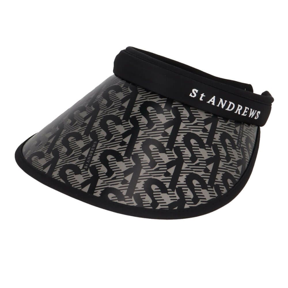 セントアンドリュース St ANDREWS　レディース クリップ UV バイザー 042-5187554 010 ブラック ゴルフウェア