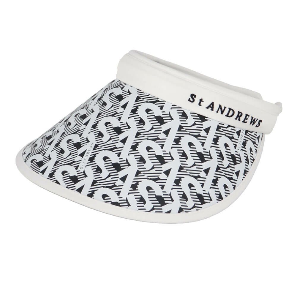 セントアンドリュース St ANDREWS　レディース クリップ UV バイザー 042-5187554 030 ホワイト ゴルフウェア
