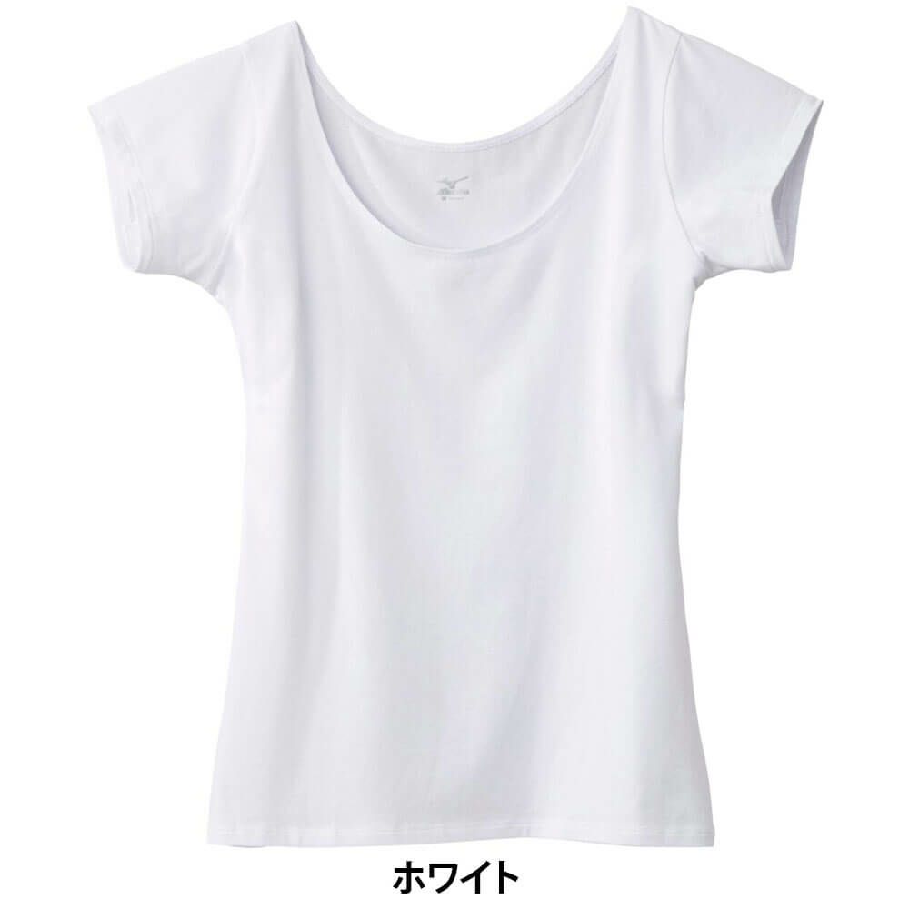 ミズノ MIZUNO　レディース クイックドライ アンダー ラウンドネック フレンチスリーブ シャツ C2JAA301 詳細1