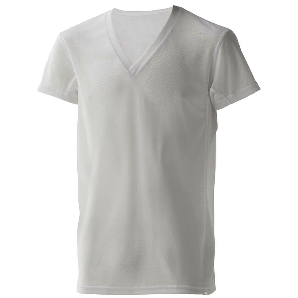 ミズノ MIZUNO　メンズ カルエアー アンダー Vネック 半袖 シャツ C2JAB112 詳細3