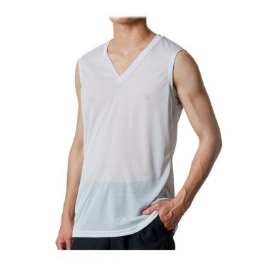 ミズノ MIZUNO　メンズ カルエアー アンダー Vネック ノースリーブ シャツ C2JAB113