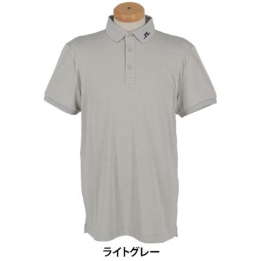 Jリンドバーグ J.LINDEBERG　メンズ バックブリッジ ロゴ刺繍 半袖 ポロシャツ 071-23242　2025年モデル ライトグレー