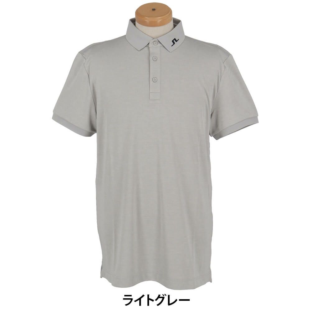 Jリンドバーグ J.LINDEBERG　メンズ バックブリッジ ロゴ刺繍 半袖 ポロシャツ 071-23242　2025年モデル ライトグレー
