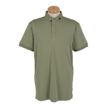 Jリンドバーグ J.LINDEBERG　メンズ バックブリッジ ロゴ刺繍 柄 半袖 ポロシャツ 071-23243　2025年モデル グリーン