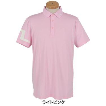 Jリンドバーグ J.LINDEBERG　メンズ ロゴデザイン 半袖 ポロシャツ 071-23245　2025年モデル ライトピンク