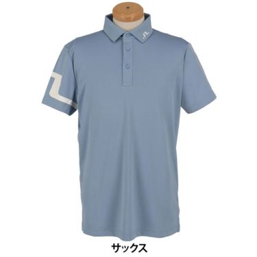 Jリンドバーグ J.LINDEBERG　メンズ ロゴデザイン 半袖 ポロシャツ 071-23245　2025年モデル サックス