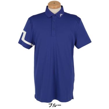 Jリンドバーグ J.LINDEBERG　メンズ ロゴデザイン 半袖 ポロシャツ 071-23245　2025年モデル ブルー