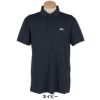 Jリンドバーグ J.LINDEBERG　メンズ ロゴデザイン ストレッチ 半袖 ポロシャツ 071-23343　2025年モデル ネイビー