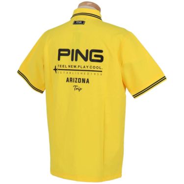 ピン PING　メンズ ラインデザイン ロゴプリント 二重織 半袖 ポロシャツ 621-5160301　2025年モデル 詳細8