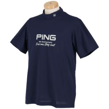 ピン PING　メンズ ロゴプリント プレーティング天竺 半袖 ハイネックシャツ 621-5167307　2025年モデル 詳細6