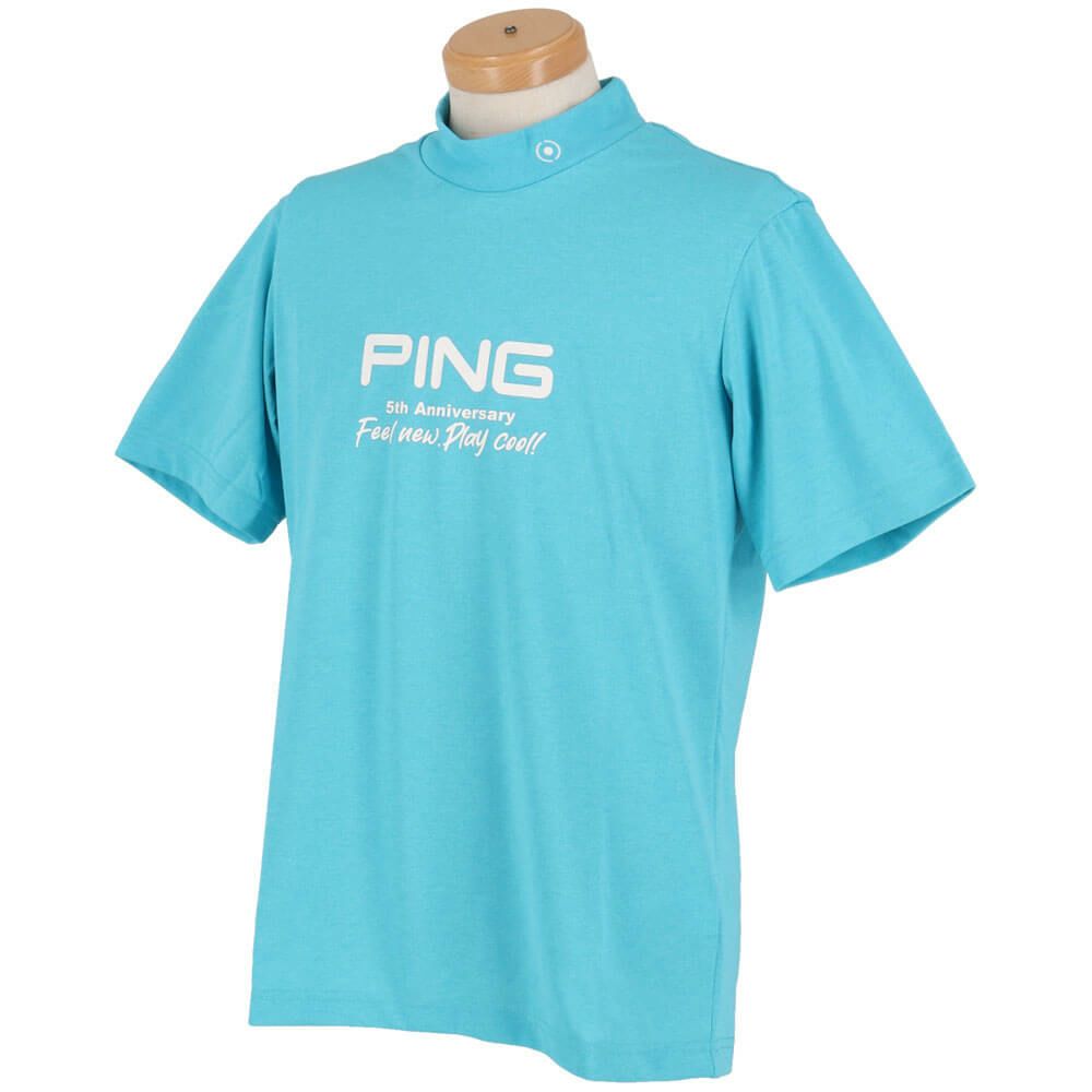 ピン PING　メンズ ロゴプリント プレーティング天竺 半袖 ハイネックシャツ 621-5167307　2025年モデル 詳細9