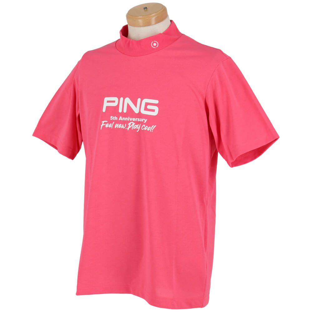 ピン PING　メンズ ロゴプリント プレーティング天竺 半袖 ハイネックシャツ 621-5167307　2025年モデル 詳細12
