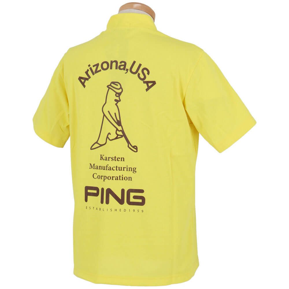 ピン PING　メンズ ロゴプリント プレーティング天竺 半袖 ハイネックシャツ 621-5167307　2025年モデル 詳細14