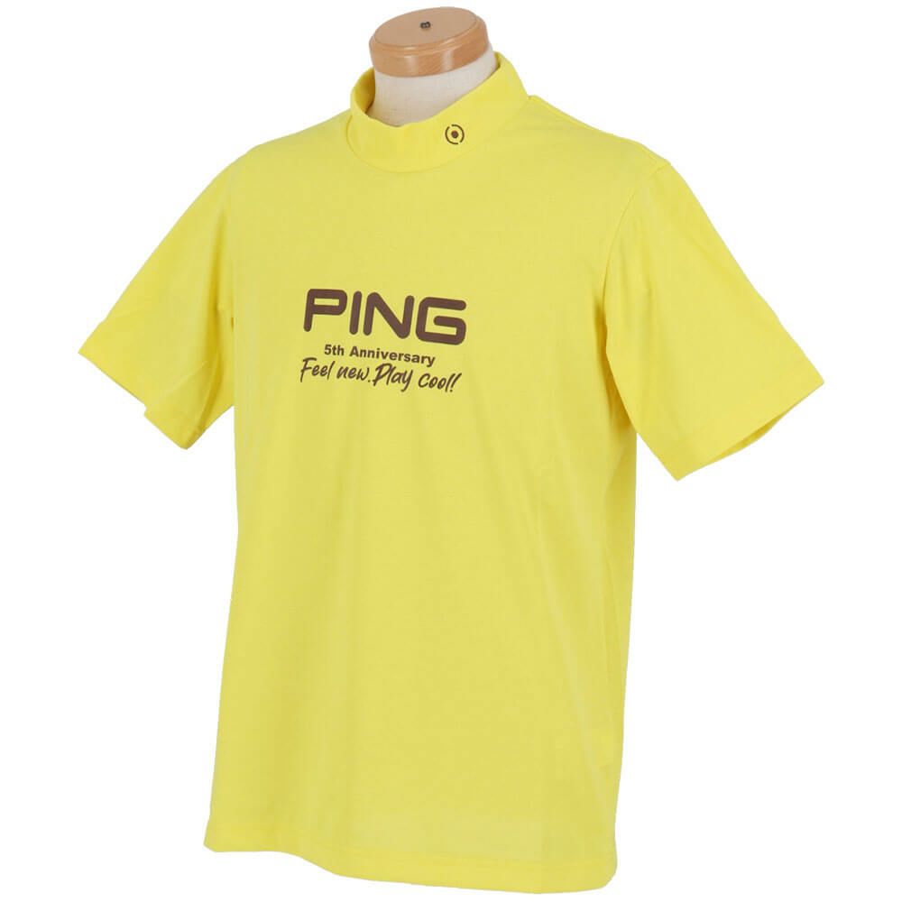 ピン PING　メンズ ロゴプリント プレーティング天竺 半袖 ハイネックシャツ 621-5167307　2025年モデル 詳細15