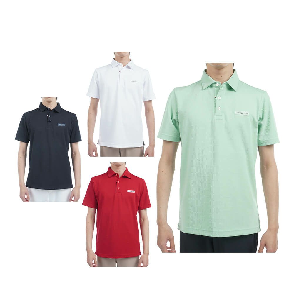 トミー ヒルフィガー ゴルフ　メンズ ロゴジャガード 半袖 ポロシャツ THMA530　2025年モデル 詳細1
