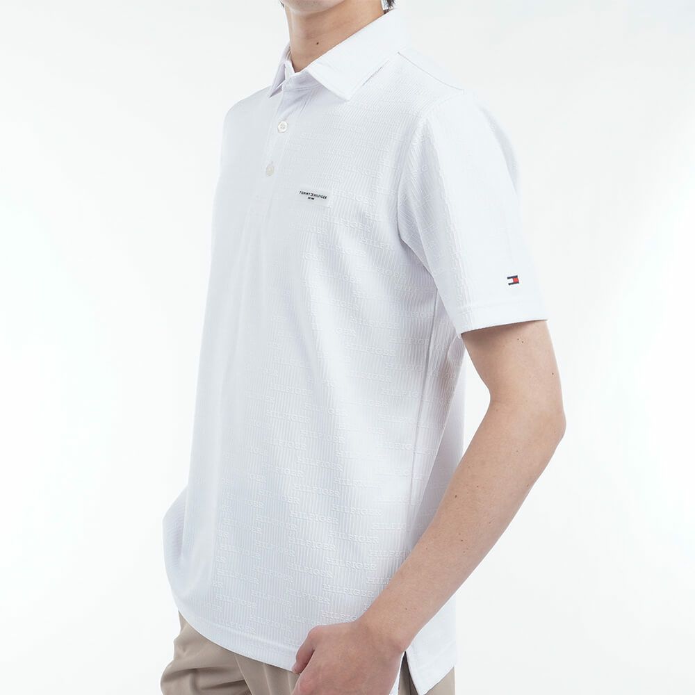 トミー ヒルフィガー ゴルフ　メンズ ロゴジャガード 半袖 ポロシャツ THMA530　2025年モデル 詳細4