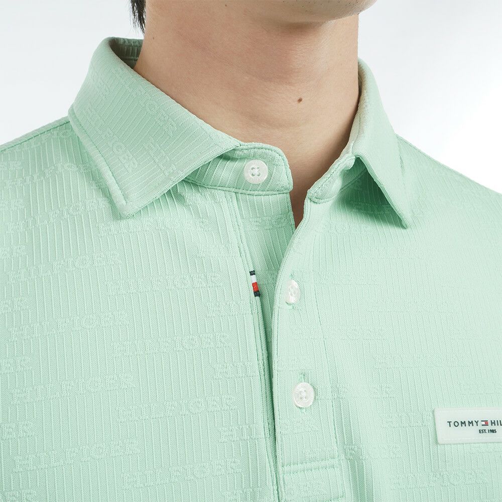 トミー ヒルフィガー ゴルフ　メンズ ロゴジャガード 半袖 ポロシャツ THMA530　2025年モデル 詳細18