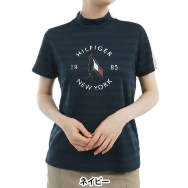 トミー ヒルフィガー ゴルフ　レディース サークルロゴ 半袖 モックネックシャツ THLA522　2025年モデル 詳細5