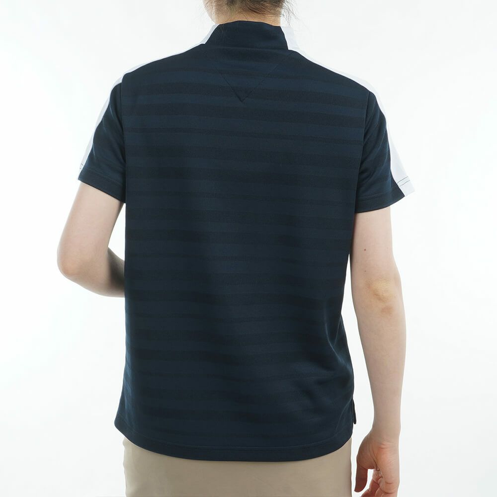 トミー ヒルフィガー ゴルフ　レディース サークルロゴ 半袖 モックネックシャツ THLA522　2025年モデル 詳細6