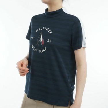 トミー ヒルフィガー ゴルフ　レディース サークルロゴ 半袖 モックネックシャツ THLA522　2025年モデル 詳細7