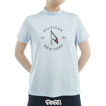 トミー ヒルフィガー ゴルフ　レディース サークルロゴ 半袖 モックネックシャツ THLA522　2025年モデル 詳細8