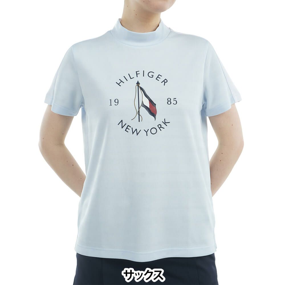 トミー ヒルフィガー ゴルフ　レディース サークルロゴ 半袖 モックネックシャツ THLA522　2025年モデル 詳細8