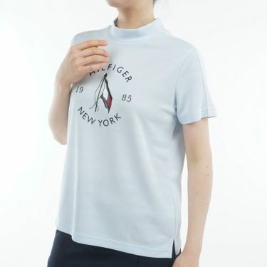 トミー ヒルフィガー ゴルフ　レディース サークルロゴ 半袖 モックネックシャツ THLA522　2025年モデル 詳細10