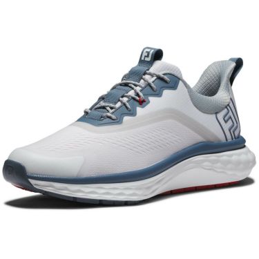 フットジョイ　クオンタム レース 2025年モデル メンズ スパイクレス ゴルフシューズ 56989 ホワイト/ブルー 詳細1