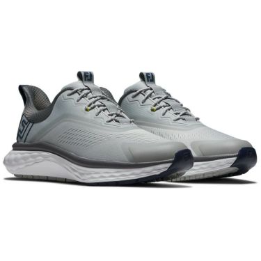 フットジョイ　クオンタム レース 2025年モデル メンズ スパイクレス ゴルフシューズ 56991 グレー/ホワイト