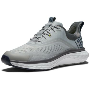 フットジョイ　クオンタム レース 2025年モデル メンズ スパイクレス ゴルフシューズ 56991 グレー/ホワイト 詳細1