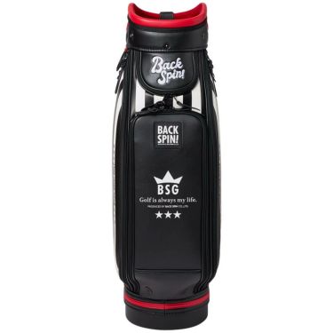 バックスピンゴルフ BACK SPIN! GOLF　ストライプ キャディバッグ BSBE01C107 WHBK ホワイト/ブラック　2025年モデル　詳細5
