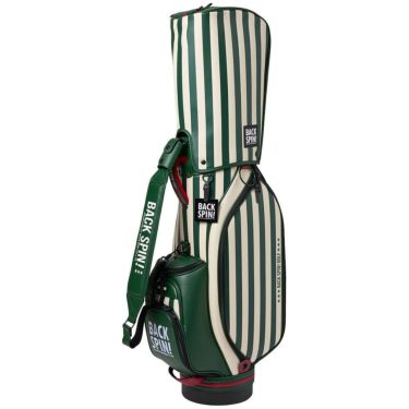 バックスピンゴルフ BACK SPIN! GOLF　ストライプ キャディバッグ BSBE01C107 GRIV グリーン/アイボリー　2025年モデル　詳細2