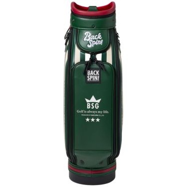 バックスピンゴルフ BACK SPIN! GOLF　ストライプ キャディバッグ BSBE01C107 GRIV グリーン/アイボリー　2025年モデル　詳細5
