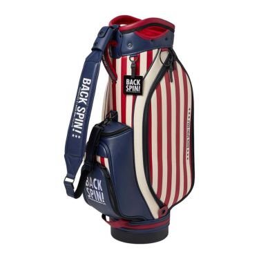 バックスピンゴルフ BACK SPIN! GOLF　ストライプ キャディバッグ BSBE01C107 RDNV レッド/ネイビー　2025年モデル