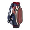 バックスピンゴルフ BACK SPIN! GOLF　ストライプ キャディバッグ BSBE01C107 RDNV レッド/ネイビー　2025年モデル