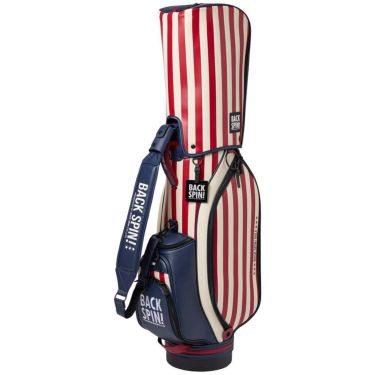 バックスピンゴルフ BACK SPIN! GOLF　ストライプ キャディバッグ BSBE01C107 RDNV レッド/ネイビー　2025年モデル　詳細2