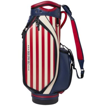 バックスピンゴルフ BACK SPIN! GOLF　ストライプ キャディバッグ BSBE01C107 RDNV レッド/ネイビー　2025年モデル　詳細6