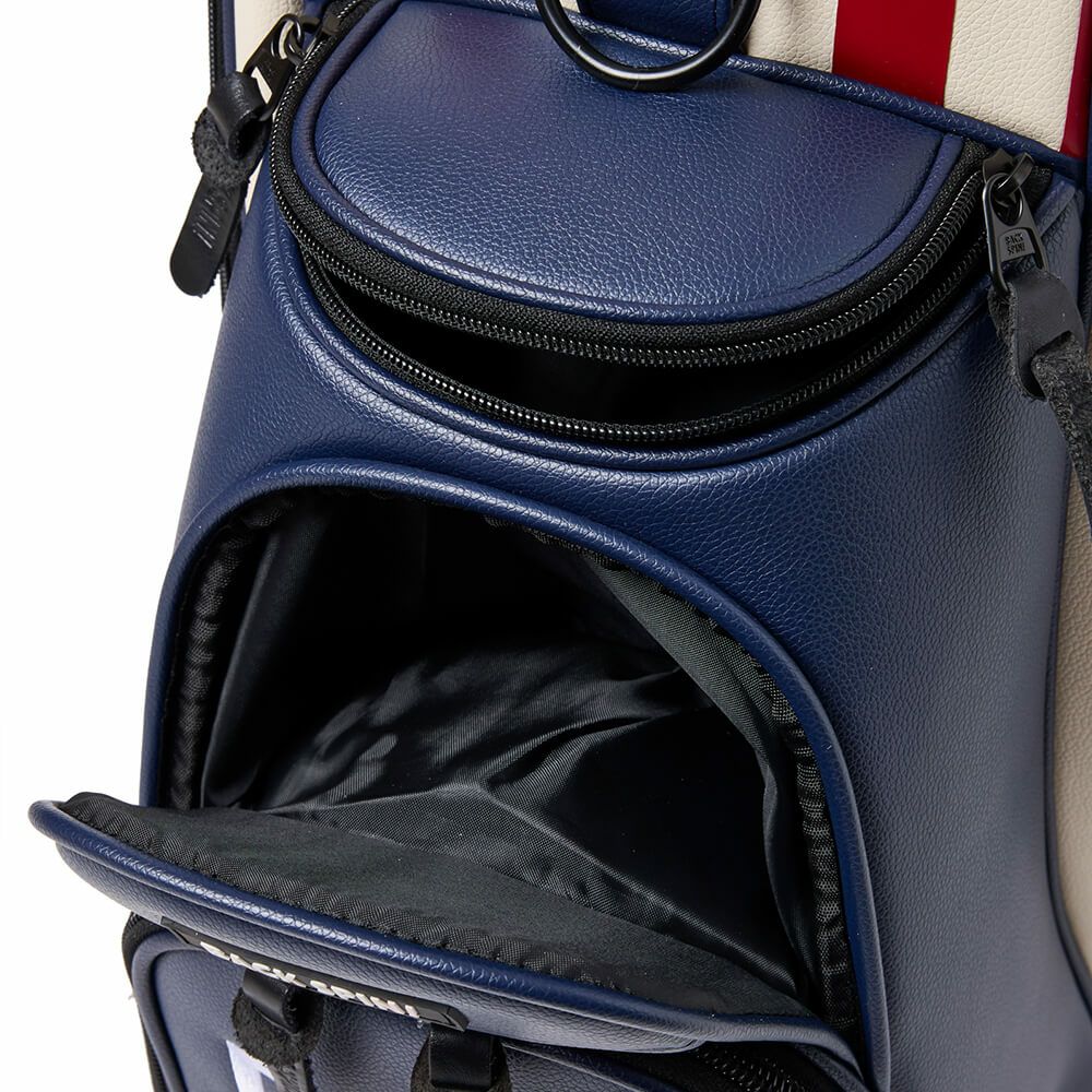 バックスピンゴルフ BACK SPIN! GOLF　ストライプ キャディバッグ BSBE01C107 RDNV レッド/ネイビー　2025年モデル　詳細12