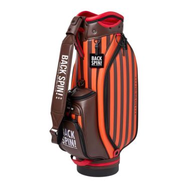 バックスピンゴルフ BACK SPIN! GOLF　ストライプ キャディバッグ BSBE01C107 ORBR オレンジ/ブラウン　2025年モデル