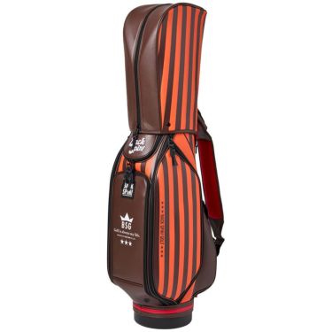 バックスピンゴルフ BACK SPIN! GOLF　ストライプ キャディバッグ BSBE01C107 ORBR オレンジ/ブラウン　2025年モデル　詳細3