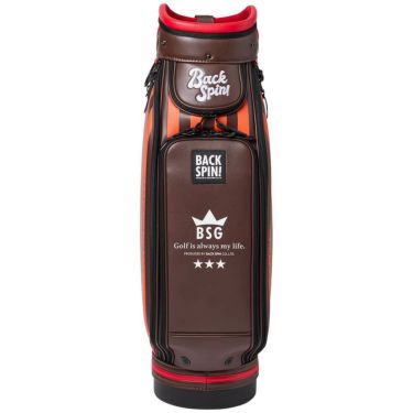 バックスピンゴルフ BACK SPIN! GOLF　ストライプ キャディバッグ BSBE01C107 ORBR オレンジ/ブラウン　2025年モデル　詳細5