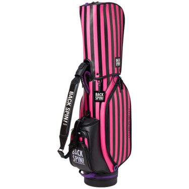 バックスピンゴルフ BACK SPIN! GOLF　ストライプ キャディバッグ BSBE01C107 PKBK ピンク/ブラック　2025年モデル　詳細2