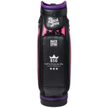 バックスピンゴルフ BACK SPIN! GOLF　ストライプ キャディバッグ BSBE01C107 PKBK ピンク/ブラック　2025年モデル　詳細5