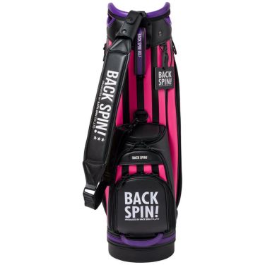 バックスピンゴルフ BACK SPIN! GOLF　ストライプ キャディバッグ BSBE01C107 PKBK ピンク/ブラック　2025年モデル　詳細7